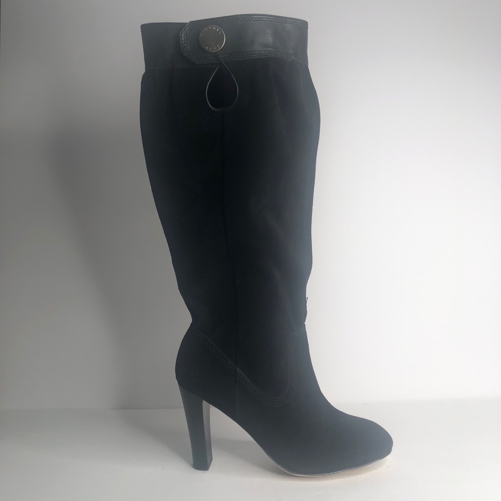 Michael Kors Black Tall Suede Boots #6M